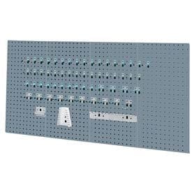 Centerline Dynamics Hole Toolbaord Set Kennedy Manufacturing, 4-Panel Sq. Hole Toolbaord Set w/60-Pc Toolholder Set, Gray, 50004UGY