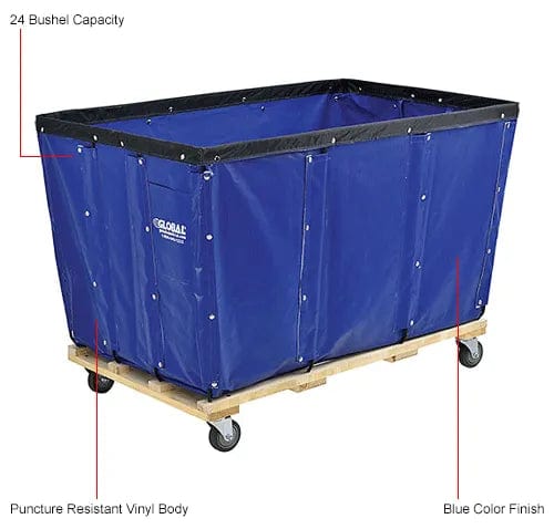 Centerline Dynamics KD, 24 Bushel, Blue Vinyl Basket Bulk Truck