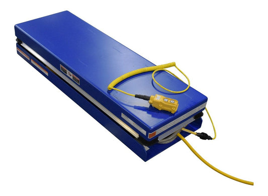 Centerline Dynamics LIft & Tilt Tables Vestil Steel Electric Hydraulic Narrow Scissor Lift Table 16 In. x 48 In. 2000 Lb. Capacity