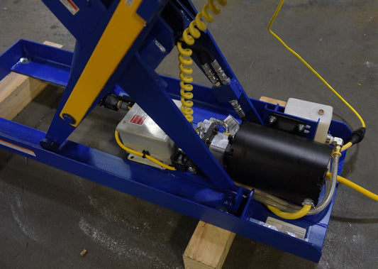 Centerline Dynamics LIft & Tilt Tables Vestil Steel Electric Hydraulic Narrow Scissor Lift Table 16 In. x 48 In. 2000 Lb. Capacity