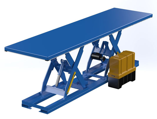 Centerline Dynamics LIft & Tilt Tables Vestil Steel Electric Hydraulic Tandem Lift Table 48 In. x 180 In. 2000 Lb. Capacity
