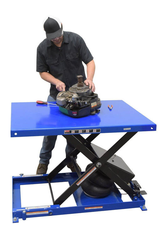 Centerline Dynamics LIft & Tilt Tables Vestil Steel Heavy-Duty Air Bag Scissor Lift Table 48 In. x 32 In. 1,000 Lb. Capacity