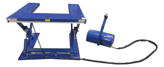 Centerline Dynamics LIft & Tilt Tables Vestil Steel U Type Electric Lift Table 2000 Lb. Capacity