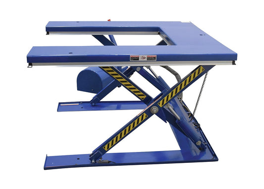 Centerline Dynamics LIft & Tilt Tables Vestil Steel U Type Electric Lift Table 2000 Lb. Capacity
