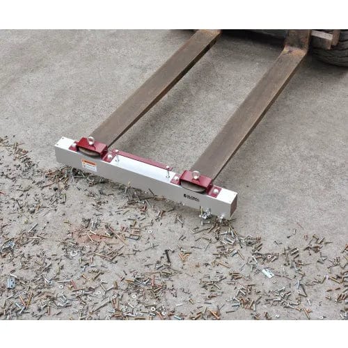 Centerline Dynamics Magnetic Sweepers Hang-Type Magnetic Sweeper With Forklift Hanger, 36" Cleaning Width