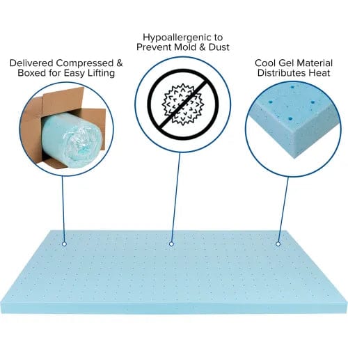 Centerline Dynamics Mattresses Comfortable Sleep 10" Foam Pocket Spring Mattress, 3" Gel Memory Foam Topper, Queen