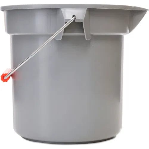 Centerline Dynamics Mops Brute 14 Qt. Plastic Round Utility Bucket 12" Dia x 11-1/4"H, Gray