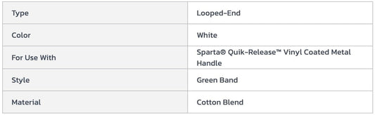 Centerline Dynamics Mops Carlisle Flo-Pac Medium Green Wide Band Looped-End Mop, Blended 4-Ply Yarn, Natural - 369419B00 - Pkg Qty 12