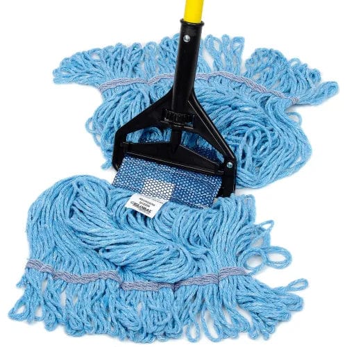 Centerline Dynamics Mops Global Industrial™ Large Blue Looped Mop Head, Wide Band