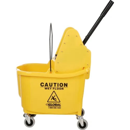 Centerline Dynamics Mops Global Industrial™ Mop Bucket And Wringer Combo 38 Qt., Down Press, Yellow