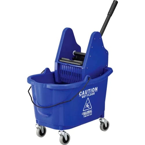Centerline Dynamics Mops Mop Bucket And Wringer Combo 38 Qt., Down Press, Blue