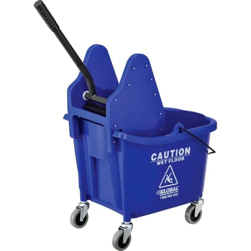 Centerline Dynamics Mops Mop Bucket And Wringer Combo 38 Qt., Down Press, Blue