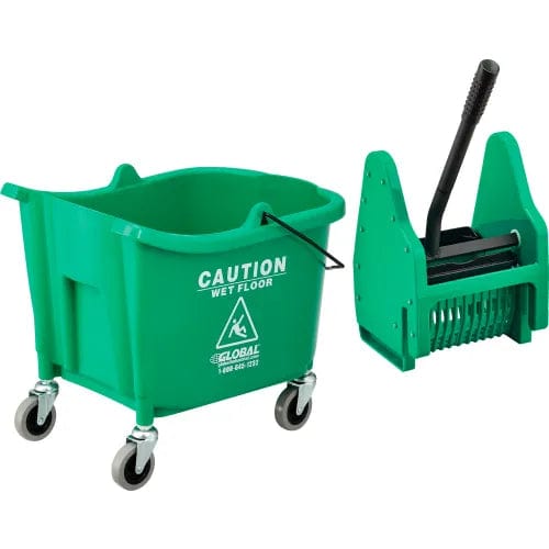Centerline Dynamics Mops Mop Bucket And Wringer Combo 38 Qt., Down Press, Green