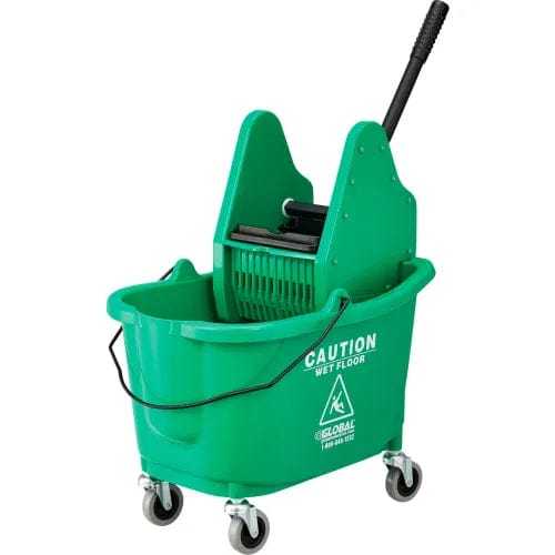 Centerline Dynamics Mops Mop Bucket And Wringer Combo 38 Qt., Down Press, Green