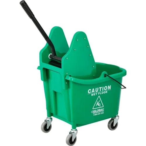 Centerline Dynamics Mops Mop Bucket And Wringer Combo 38 Qt., Down Press, Green