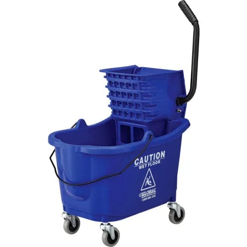 Centerline Dynamics Mops Mop Bucket And Wringer Combo 38 Qt., Side Press, Blue