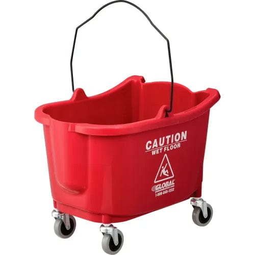Centerline Dynamics Mops Mop Bucket And Wringer Combo 38 Qt., Side Press, Red