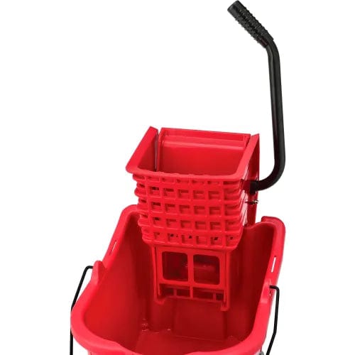 Centerline Dynamics Mops Mop Bucket And Wringer Combo 38 Qt., Side Press, Red