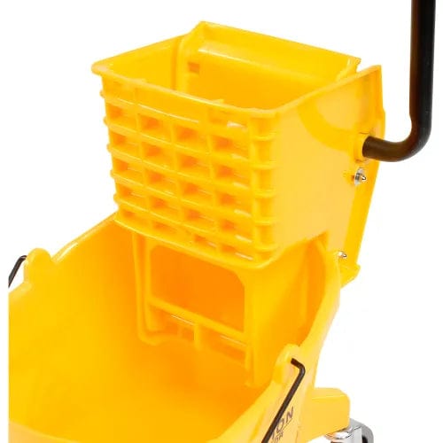 Centerline Dynamics Mops Mop Bucket with Side-Press Wringer 26 Quart, Yellow