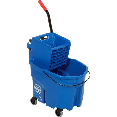 Centerline Dynamics Mops Rubbermaid WaveBrake® 2.0 Side Press Mop Bucket & Wringer Combo 26-35 Qt. - Blue