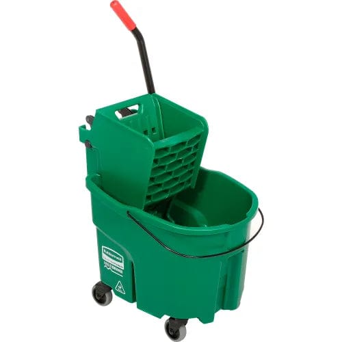Centerline Dynamics Mops Rubbermaid WaveBrake® 2.0 Side Press Mop Bucket & Wringer Combo 26-35 Qt. - Green
