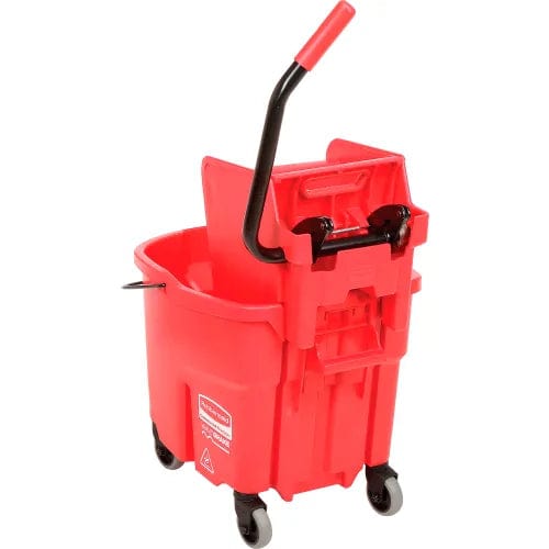 Centerline Dynamics Mops Rubbermaid WaveBrake® 2.0 Side Press Mop Bucket & Wringer Combo 26-35 Qt. - Red
