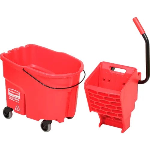Centerline Dynamics Mops Rubbermaid WaveBrake® 2.0 Side Press Mop Bucket & Wringer Combo 26-35 Qt. - Red