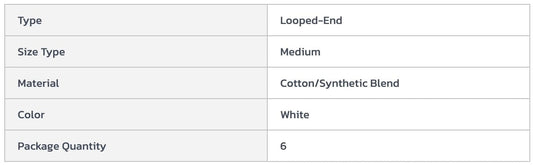 Centerline Dynamics Mops Web Foot® Shrinkless® Wet Mop Heads - 5" Headband - Pkg Qty 6