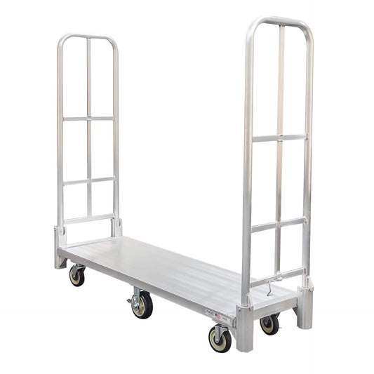 Centerline Dynamics New Age Industrial Carts New Age Industrial Folding U-Boat with Integrated Deck, 1500lbs Weight Capacity, Size Unfolded - 20"D x 64.56"H x 66.75"L Model 53313A