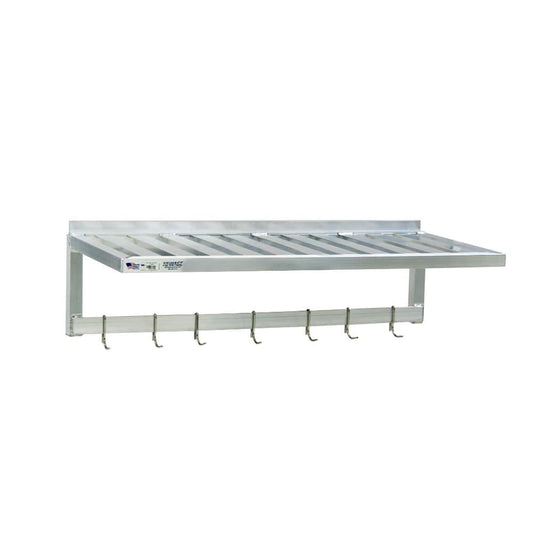 Centerline Dynamics New Age Industrial Shelving 20"W x 60"L New Age Industrial T-Bar Wall Shelves Pot Rack Model 1121PR, 1122PR, 1123PR