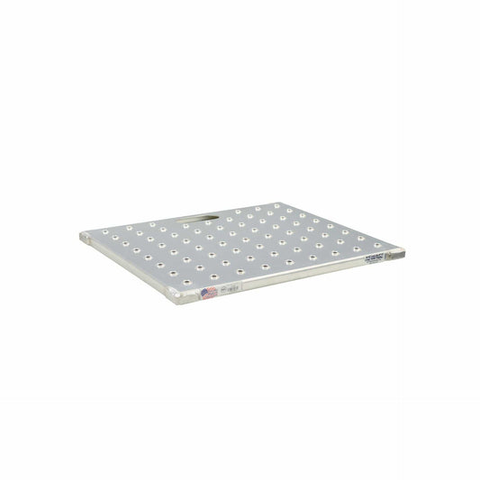 Centerline Dynamics New Age Industrial Stands New Age Industrial Ergo Stand, Aluminum Platform, Cutout Carrying Handle, Reinforcing Channel, Anti-Slip Deck, 1" Deck Height, 24.5" x 1" x 20.5" 53598