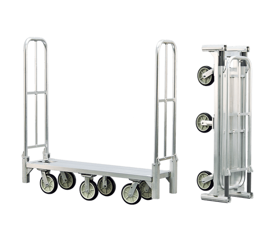 Centerline Dynamics New Age Industrial Trucks New Age Industrial Beverage Bulk Delivery Truck, 8" x 2" Polyurathane Casters, Zero Turn Radius, Folding, 61"L x 18"W x 61"H Model BDT18568