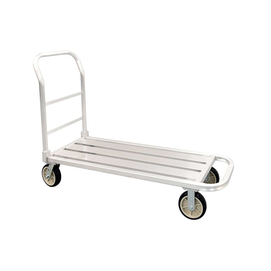 Centerline Dynamics New Age Industrial Trucks New Age Industrial U-Shaped Platform Truck, All Aluminum, Round Nose, 8" x 2" Plate Type Casters, Removable Handle, 2000 LB Capacity, 60.5"L x 20"W x 44.5"H 99322