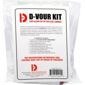 Centerline Dynamics Odor Control Big D D'Vour Bodily Fluid Clean-Up Kit - 169 - Pkg Qty 6