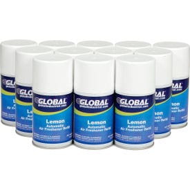 Centerline Dynamics Odor Control Global Industrial™ Automatic Air Freshener Refills, Lemon 7 oz. Can - 12 Refills/Case