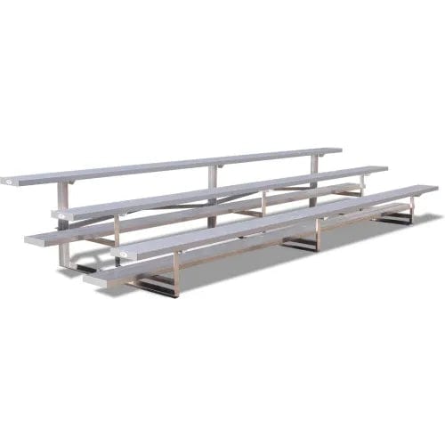 Centerline Dynamics Outdoor Seating 3 Row National Rep Aluminum Bleacher, 9' Long, Single Footboard