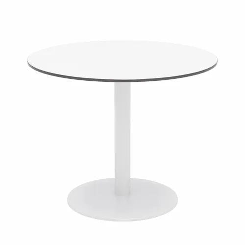 Centerline Dynamics Outdoor Seating 5-Piece Outdoor Dining Set, 36"W x 29"H Table, White w/ White Frame