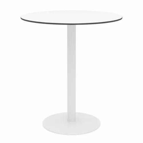 Centerline Dynamics Outdoor Seating 5-Piece Outdoor Dining Set, 36"W x 41"H Table, Gray w/ White Frame