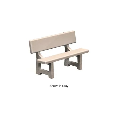 Centerline Dynamics Outdoor Seating 58" Concrete Park Bench, Surface Mount