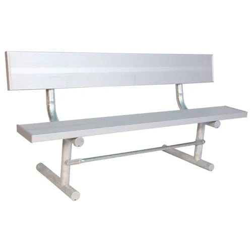 Centerline Dynamics Outdoor Seating 6' Aluminum Park Bench w/ Back