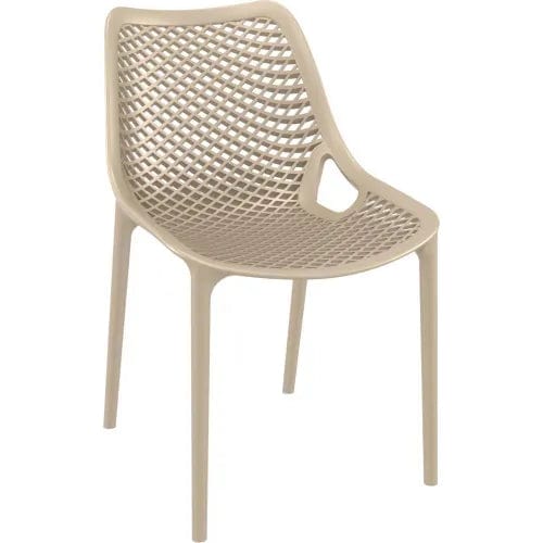 Centerline Dynamics Outdoor Seating Air Outdoor Dining Chair, Taupe - Pkg Qty 2