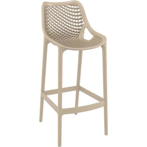 Centerline Dynamics Outdoor Seating Air Resin Bar Stool, Dove Gray - Pkg Qty 2