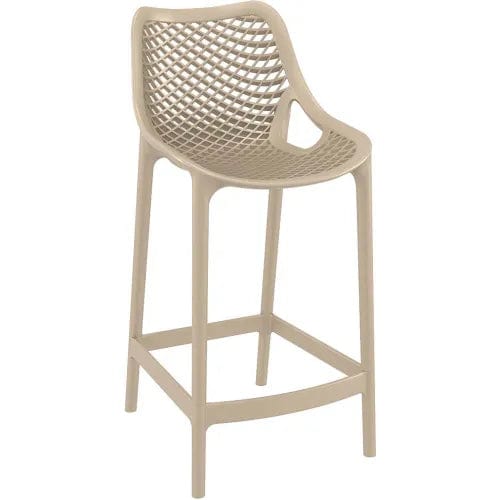 Centerline Dynamics Outdoor Seating Air Resin Counter Stool, Dove Gray - Pkg Qty 2
