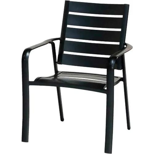 Centerline Dynamics Outdoor Seating All-Weather Commercial-Grade Aluminum Slatted Dining Chair