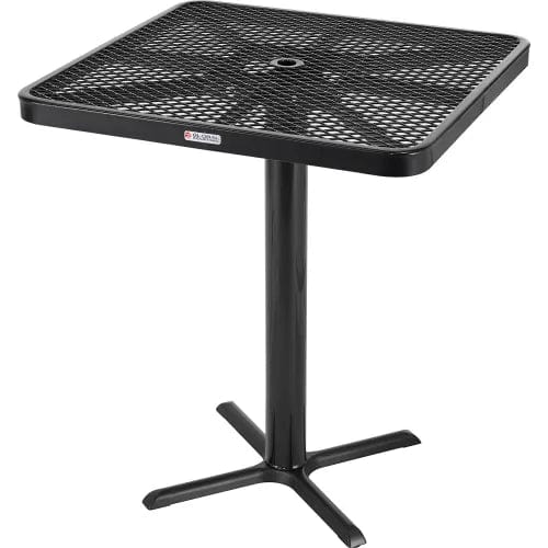 Centerline Dynamics Outdoor Seating Bar Height Outdoor Dining Set, 36" Square x 42"H Table & 4 Chairs, Black