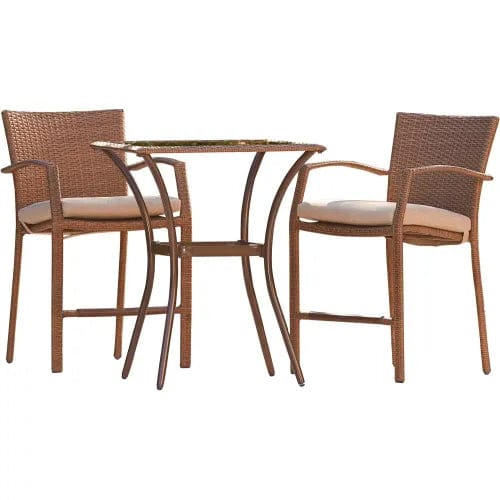 Centerline Dynamics Outdoor Seating Bridgeport™ Lakewood Ranch 3 Piece Outdoor Bistro Set, Brown