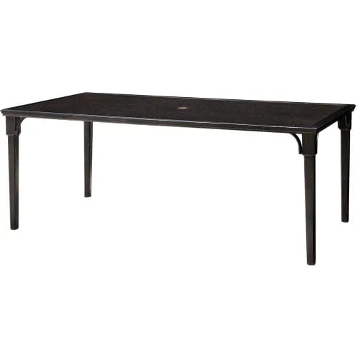 Centerline Dynamics Outdoor Seating Brigantine 7 Piece Outdoor Dining Set w/ Glass Top Table & Umbrella