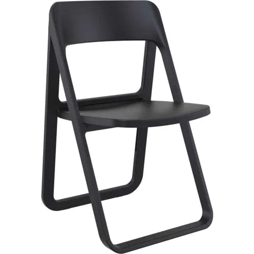 Centerline Dynamics Outdoor Seating Dream Folding Outdoor Chair, Black