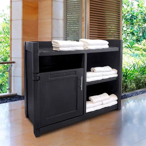Centerline Dynamics Outdoor Seating Fairfield Horizontal Towel Valet, Graphite Grey