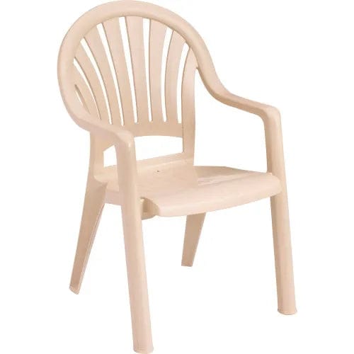 Centerline Dynamics Outdoor Seating Fanback Stacking Outdoor Armchair - Sand - Pkg Qty 4